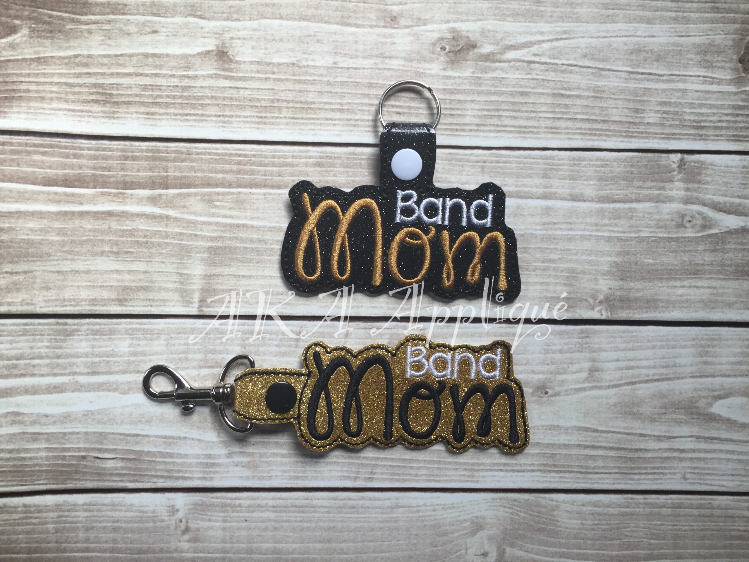 ITH Band Mom Snap Fob Embroidery Design – AKA Applique